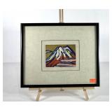 Maeda Masao woodblock print, framed and matted,