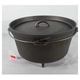 Cast iron tri-footed Dutch oven, 14"