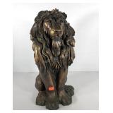 Lion statue, poly resin material, stands 23"