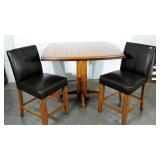 Tall table with two chairs,  table height 37",