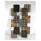 Two metal wall hangings, each measures 10x39