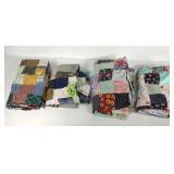 Four quilt toppers, all unfinished, measure