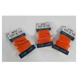 Three packs of cut-n-tie straps, each is 16.4