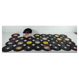 Vinyl Records, box of 45RPM records, includes