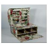 Floral print jewelry and accessories box, 17.5" ×