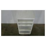 Plastic storage bin tower, 27" tall