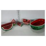 Watermelon table wares, includes a bowl, salt and