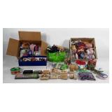 Crafting group, includes stamps, ribbon, beads,