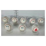 Eight signed Official Major League Baseball balls