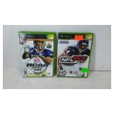 Two Xbox games. NCAA Football 2005 & NFL 2K3.