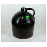 Older red ware, glazed jug. Has crack, as shown.