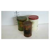 Three tins