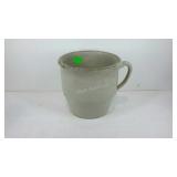 Glazed crock with handle. 7" across top and 7"