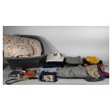 Group of clothing, includes jeans, dress pant,