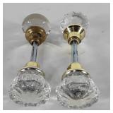 Door hardware, includes two glass door knobs
