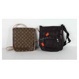 Two purses, Coach and Louis Vuitton, not