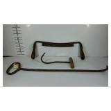 Tools, straight draw knife, hay/meat hooks