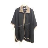 Ladies Cape, polyester felt with corduroy trim,