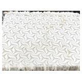 Crochet tatted coverlet, approximately 80x64,