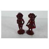 Cast iron fairy figurines, 5.5"