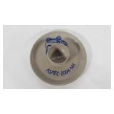 Stoneware chip and dip plate, fish design and