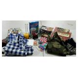 Group lot: books, clothes, candles etc.