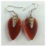 Sterling silver mid century earrings