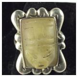 Sterling silver agate ring size 9