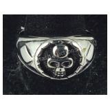 Size 12 stainless steel skull ring