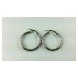 Sterling silver hoop earrings
