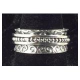 Size 8 artisan crafted sterling silver filigree