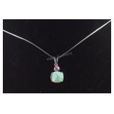 Sterling lab created milky opal and lab pink