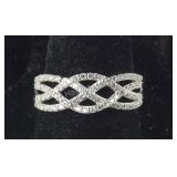 Size 6 Sterling simulated diamond .35ct ring