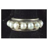 Silpada Pearl Eternity Band made in Israel, 6.4