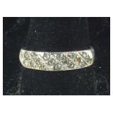 CZ Rows of 3 Band Ring (Missing 2 Stones), 3.2