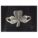 3-Leaf Clover Ring, 2.1 grams, Sterling Silver,