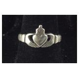 Claddagh Ring, 2.2 grams, Sterling Silver, 6.5