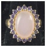 Large Pink Stone Surrounded by Light Purple