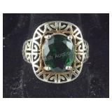 Man-Made Emerald Ring,  grams,, 8.5