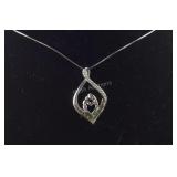 Genuine Diamond Mother & Child Heart Necklace, 4