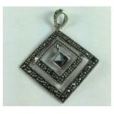 Floating Hematite & Marcasite Pendant, 3.3 grams,