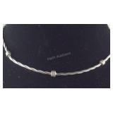 Dyadema Silver Choker CZ Necklace, 11.3 grams,