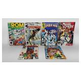 Six Marvel comic books, includes Spiderman,