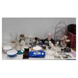 Miscellaneous group, includes glassware, decor,