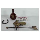 Mixed group, includes drawer hardware, horseshoe,