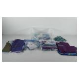 Art supplies, 16qt storage bin of sewing/quilting