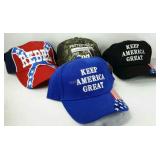 Four assorted ballcaps, new with tags.