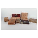 Seven cigar boxes, includes Damnation Man O