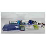 Art supplies, 16qt storage tote of acrylic paint,