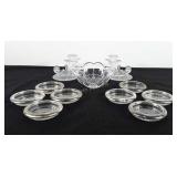 Glass and crystal, includes glass candlestick